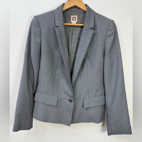 Anne Klein Gray Blazer size 12 - Picture 2 of 9
